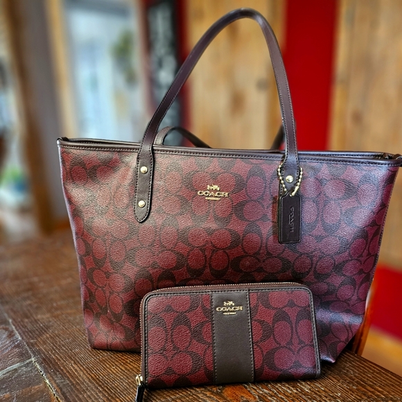 Coach Bags Coach Zip Top Tote Plus Matching Wallet Poshmark